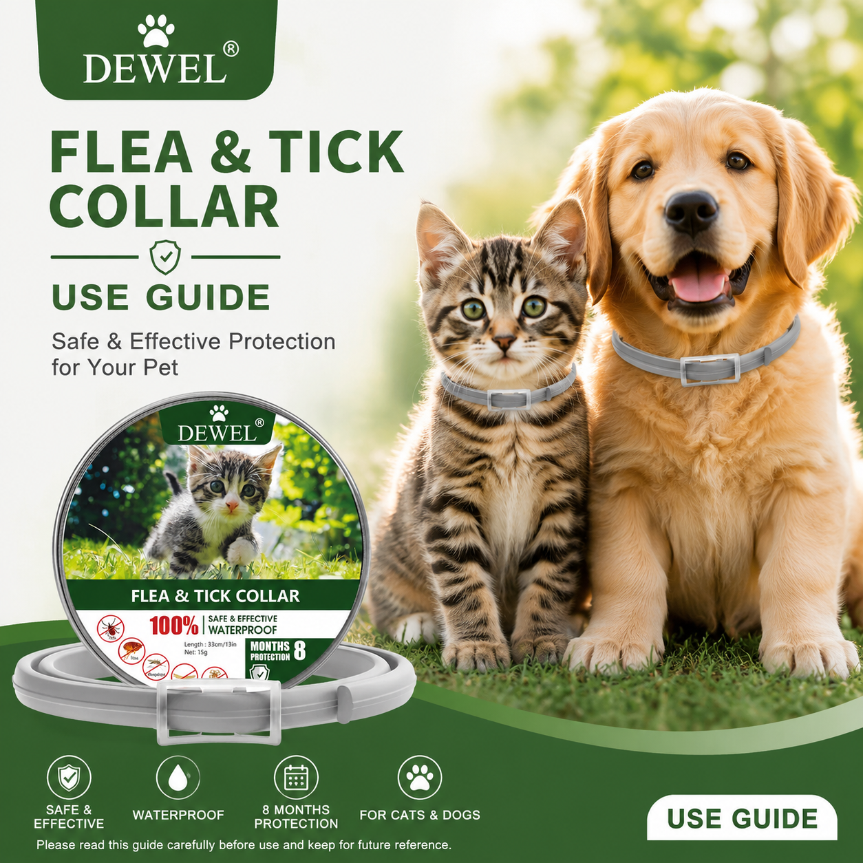 How to Safely Use the DEWEL Flea & Tick Collar for Dogs and Cats