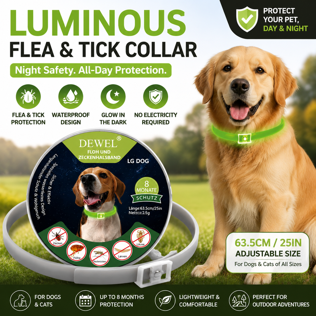 Best Luminous Flea & Tick Collar for Dogs and Cats: Night Safety Meets Pest Protection