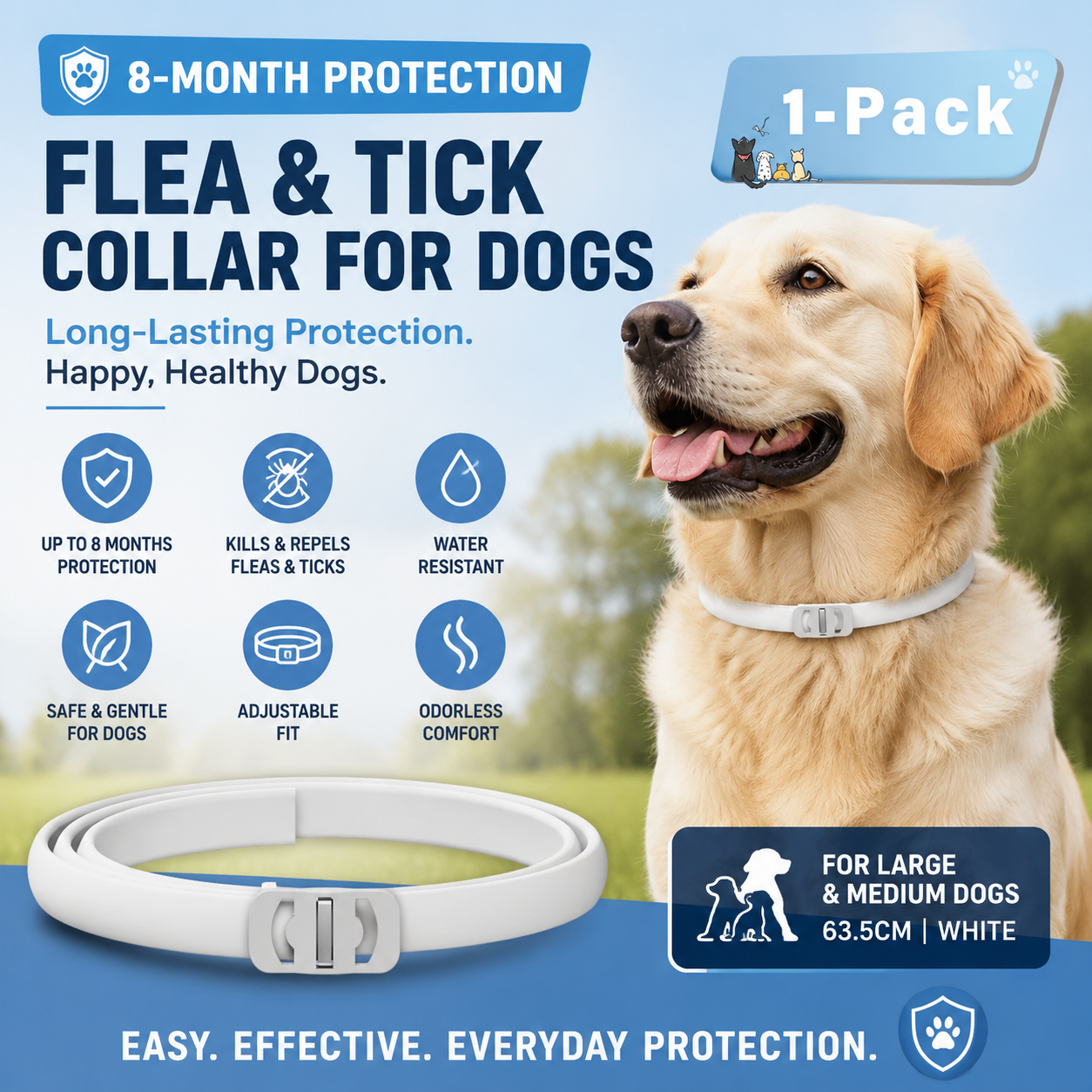Best Flea Collar for Dogs: 8-Month Flea & Tick Protection Guide