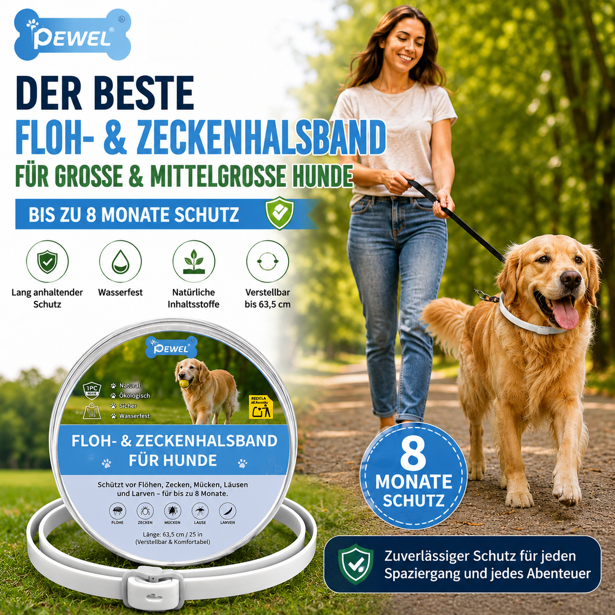 Best Flea and Tick Collar for Large & Medium Dogs: 8-Month Protection Guide
