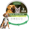 DEWEL Flea & Tick Collar for Dogs (5 Colors)– 6–8 Month Protection, Waterproof & Adjustable, 61cm