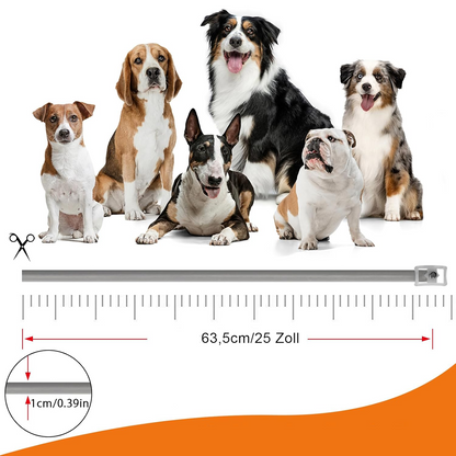 DEWEL-Luminous Flea & Tick Collar –Adjustable 63.5cm for Medium & Large Dogs, Night Safety – 8-Month Protection