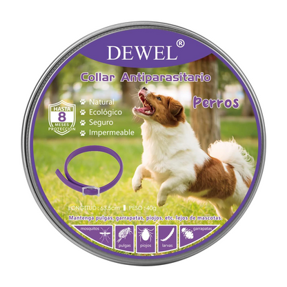 DEWEL-Outdoor Plus Flea & Tick Collar-Adjustable 63.5cm for Medium & Large Dogs, Forest Adventures– 8-Month Protection