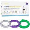 DEWEL Flea & Tick Collar for Dogs & Cats – Adjustable Anti-Parasitic Pet Collar (3–4 Colors, L-63.5cm)