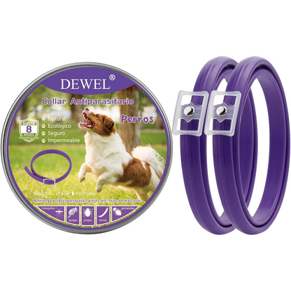 DEWEL-Outdoor Plus Flea & Tick Collar-Adjustable 63.5cm for Medium & Large Dogs, Forest Adventures– 8-Month Protection