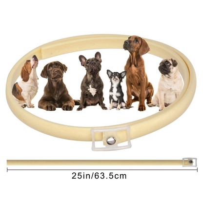 DEWEL-Gentle Care Flea & Tick Collar-Adjustable 63.5cm for Medium & Large Dogs, Sensitive Skin Care – 8-Month Protection
