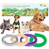 DEWEL-Multi-Style Flea & Tick Collar Set–Adjustable 63.5cm for Medium & Large Dogs, Daily, Camping & Night Safety-8-Month Protection (3/4 Pack)